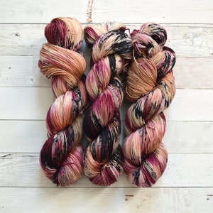 hand dyed yarn | fingering weight yarn | Yarn | Superwash | Speckled Yarn | fingering yarn | Sock Yarn | multi colored | Passionate Purple