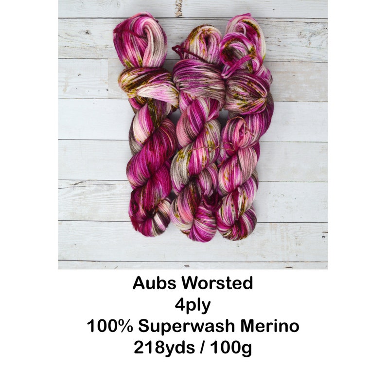 hand dyed yarn Dyed yarn worsted weight yarn speckled yarn worsted yarn Sweater yarn hat yarn speckles Butterfly Bush image 4