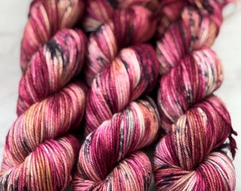 Passionate Purple, Hand Dyed DK Weight Merino Wool Yarn | Speckled