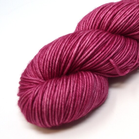 Hand Dyed Yarn Dk Weight Yarn Dk Yarn 100 Superwash Merino Merino Wool Sweater Yarn Hat Yarn Solid Colored Amethyst