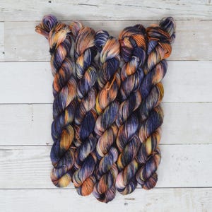 hand dyed yarn | Mini Skein | fingering weight | Yarn | Superwash | Speckled Yarn | fingering | Sock Yarn | multi colored | Comfort Zone