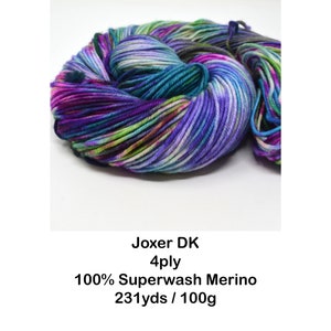 hand dyed yarn dk weight yarn dk yarn 100% Superwash merino merino wool Sweater Yarn variegated yarn Butterfly Effect image 2