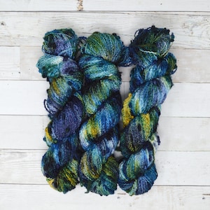 Mandy Slub | hand dyed yarn | fingering weight yarn | Yarn | Speckled Yarn | fingering yarn | Sock Yarn | multi colored | Interstellar