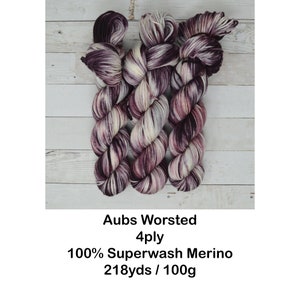 hand dyed yarn worsted weight yarn worsted yarn Sweater Yarn multi colored yarn Winter Rose image 7