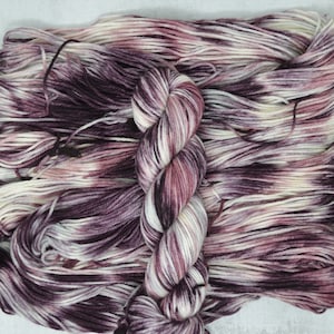 hand dyed yarn worsted weight yarn worsted yarn Sweater Yarn multi colored yarn Winter Rose image 4