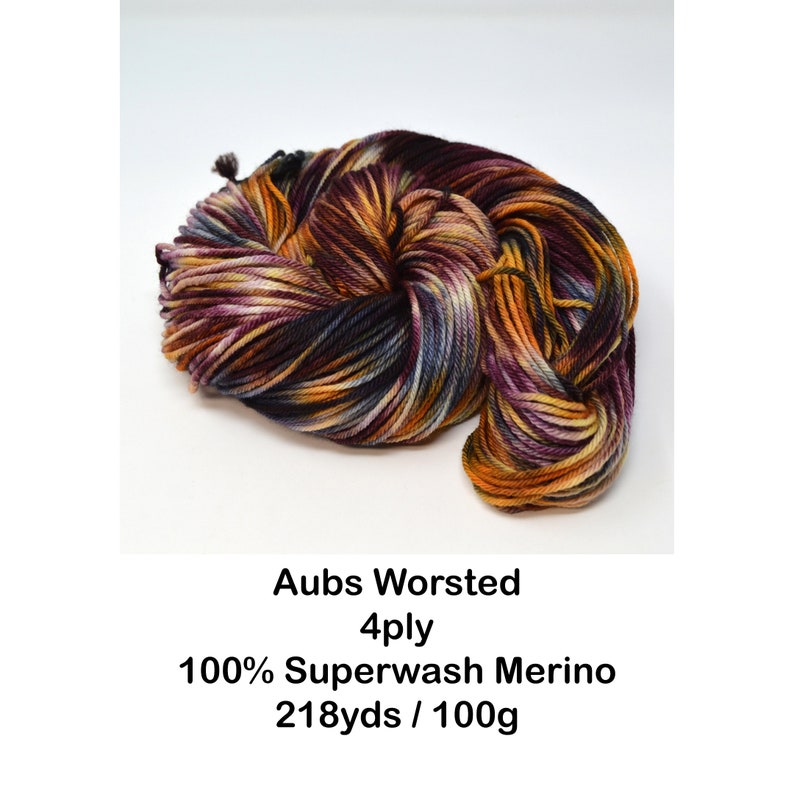 Aubs Worsted hand dyed yarn handdyed yarn hand dyed worsted yarn worsted yarn worsted weight Plentiful Bounty image 3