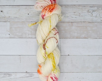 Filato pettinato screziato tinto a mano / 100% lana merino superwash, cambio di stagione