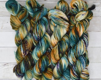 Hidden Treasures Speckled Yarn | Hand Dyed Superwash Merino Worsted