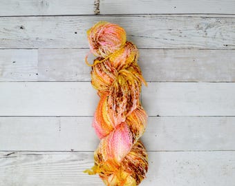 Roze limonade gespikkeld vingergewichtgaren | 90% Superwash-merinowol