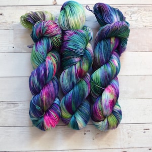 hand dyed yarn | fingering weight yarn | Speckled Yarn | Yarn | Superwash | fingering yarn | Sock Yarn | multi colored | Butterfly Effect