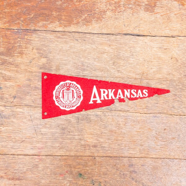 Universidad de Arkansas Mini Fieltro Banderín Vintage Decoración de la pared