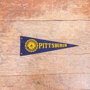 Universidad de Pittsburgh Felt Pennant Vintage College Sports Fan Decor