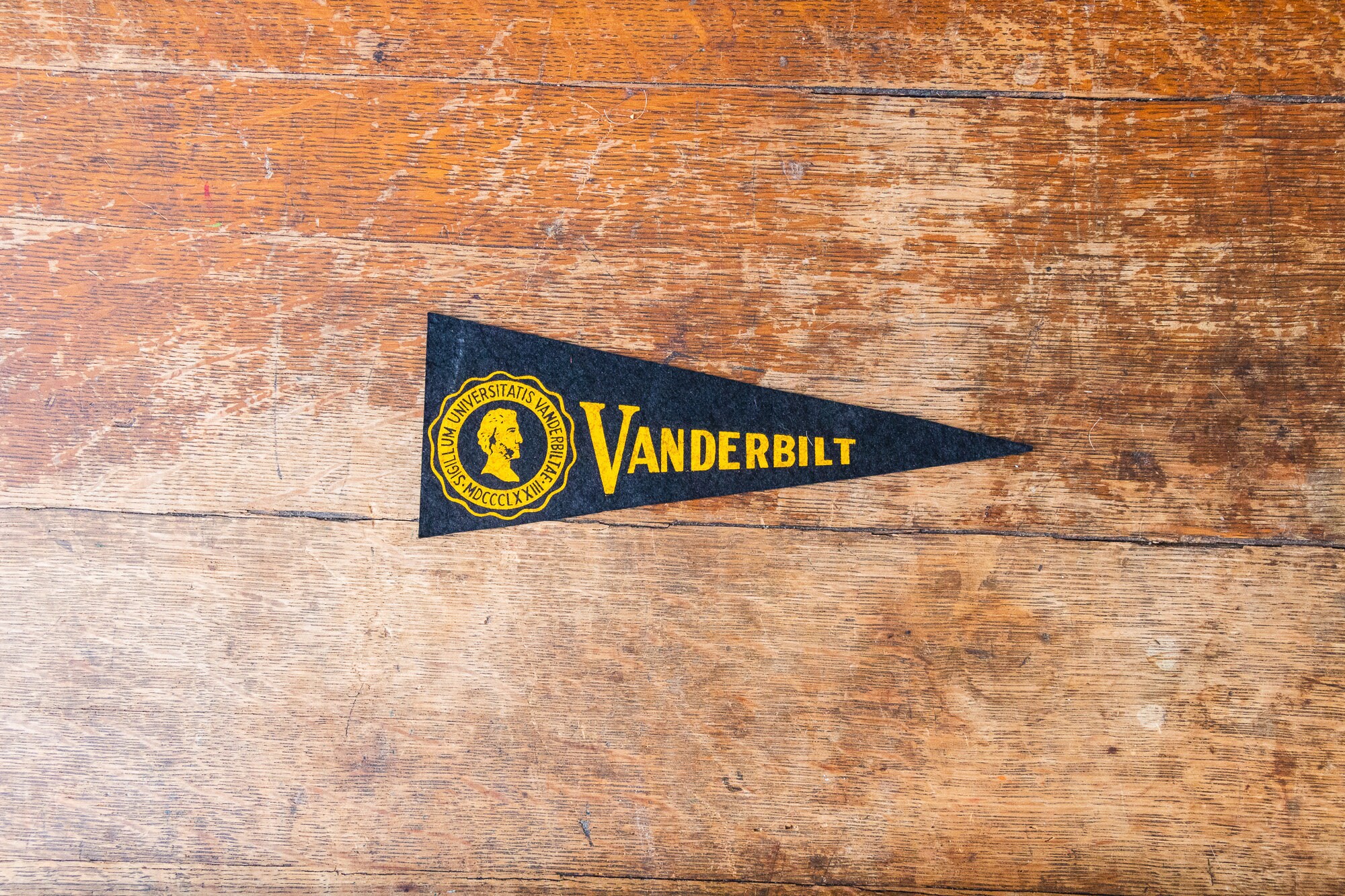 Vanderbilt University Black Felt Pennant Vintage Mini College Etsy