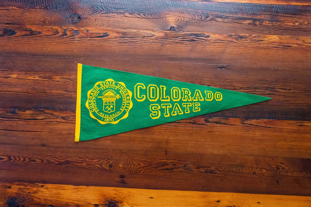 Colorado State University Felt Pennant Vintage CSU Wall Decor - Etsy