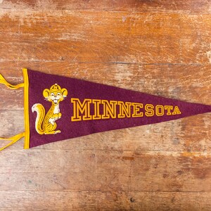 University of Minnesota Felt Pennant Vintage Large College Sports Fan Decor