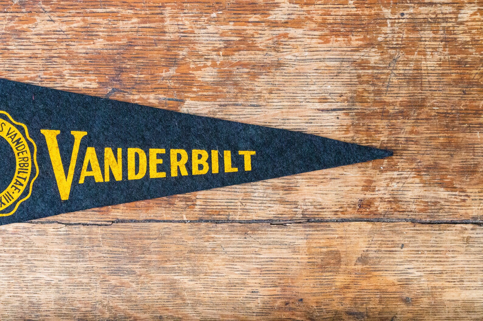 Vanderbilt University Black Felt Pennant Vintage Mini College Etsy