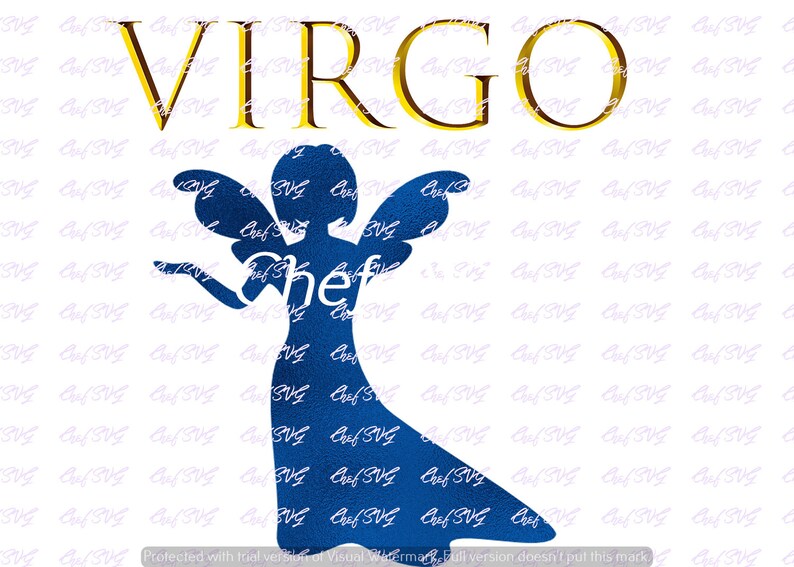 Blue and Gold Virgo svg Quote Cutting File Cut Files SVG Dxf Cricut Clip Art etsy.com Vector File PNG Vinyl DFX Quote Overlay