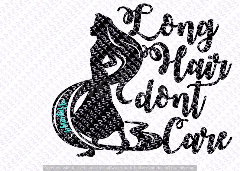 Rapunzel Long Hair Dont Care Svg Quote Quote Overlay SVG Etsy