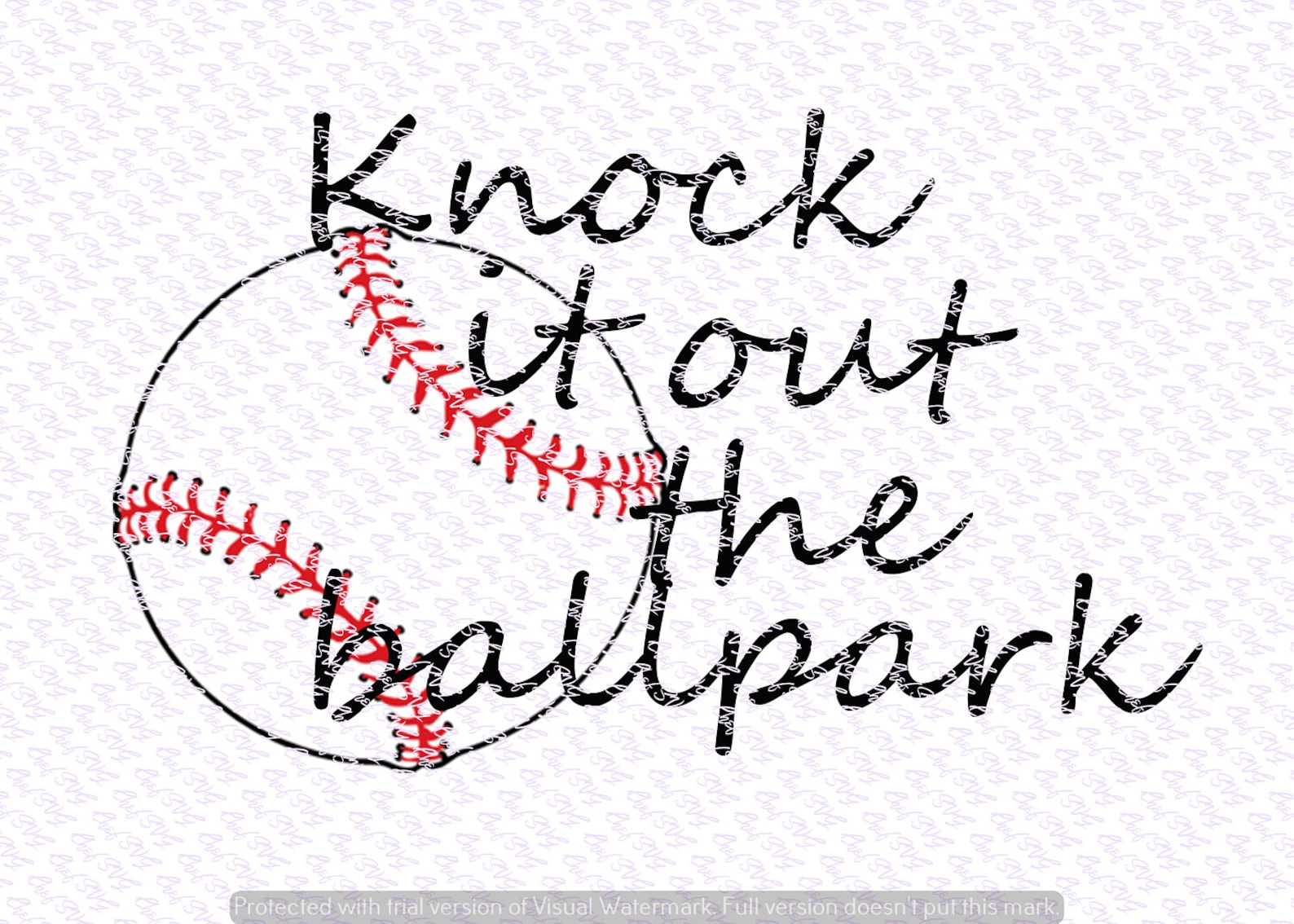 Knock it out the ballpark svg Quote Quote Overlay SVG Etsy