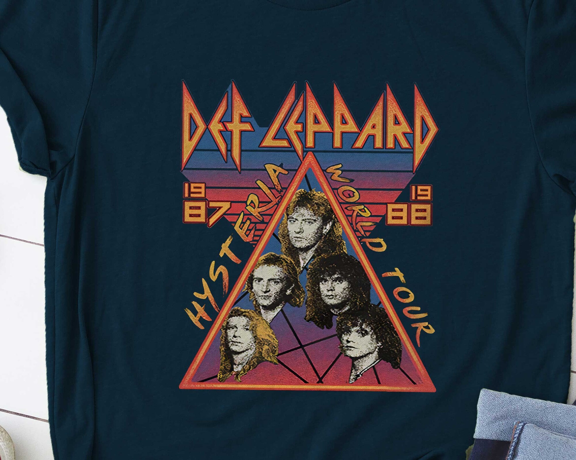 Discover Def Leppard Hysteria Tour 80S T-Shirt