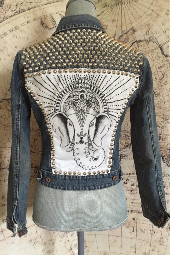 denim jacket studded