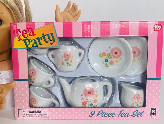 Mini Porcelain Tea Party Set for American Girl 18inch Doll