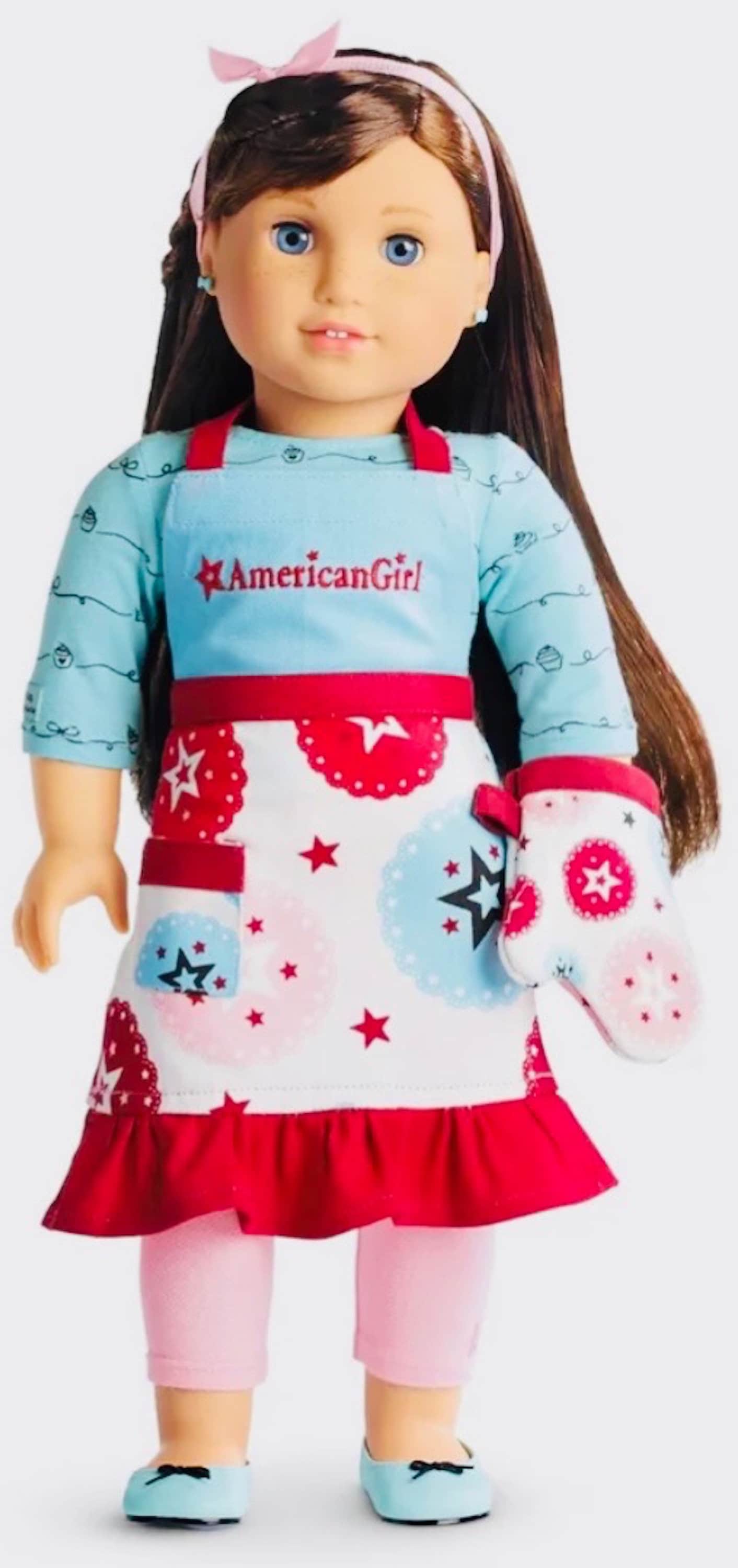 Baking Mitt & Apron for American Girl Doll by Williams Sonoma 18" Accessories Fit Authentic Branded AG Set