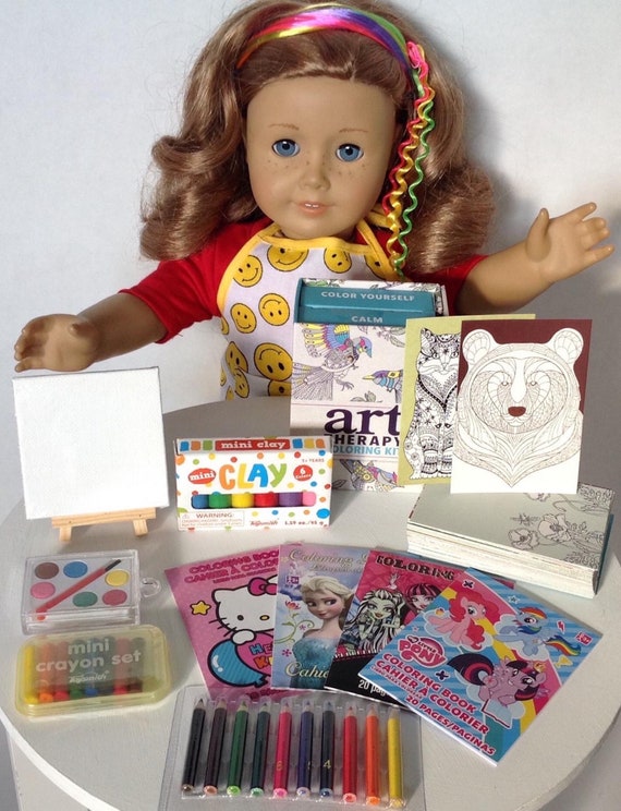 american girl doll art set