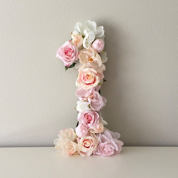 First Birthday Decor Birthday Number Party Decor Flower Number Floral Number Birthday Photo Floral Letter Flower Letter Number 1