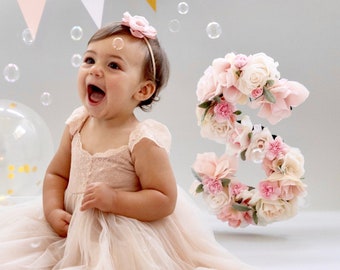 First Birthday Decoration 1st Birthday Decor 1st Birthday Girl Floral Birthday Girl Birthday Photo Shoot Prop Baby Photo Shoot 1st Birthday