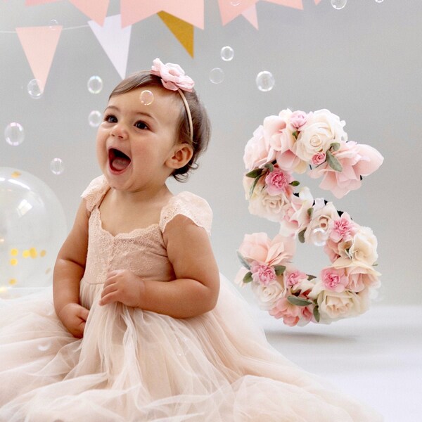 First Birthday Decoration 1st Birthday Decor 1st Birthday Girl Floral Birthday Girl Birthday Photo Shoot Prop Baby Photo Shoot 1st Birthday