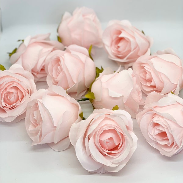 Artificial Blush Pink Rose 3" Blush Rose Blush Wedding Flower Blush Wedding Bouquet Flower Light Pink Rose Blush Silk Flower Pale Pink