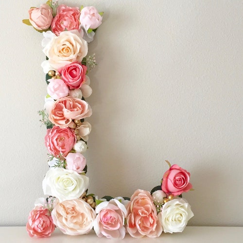 Floral Letter Monogram, Flower Letter, Floral Monogram Letter, Nursery Letter, Floral Initial, Letter Art, Letter Nursery, Floral Nursery
