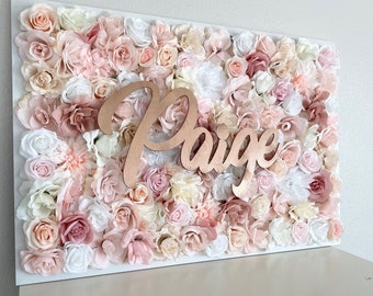 Flower Wall Name Sign Teen Girl Room Name Decor Teen Girl Gift Girl Birthday Gift Teen Girl Room Decor Teen Girl Wall Art Dorm Room