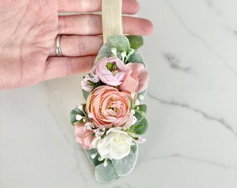 Boho Toddler Flower Crown Boho Flower Girl Crown Baby Shower Gift Newborn Photo Flower Crown Newborn Flower Crown Baby Flower Crown