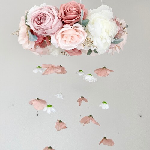 Floral Mobile / Nursery Decor / Crib Mobile Etsy