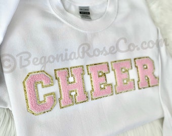 Girl Cheer Sweatshirt Girl Cheerleader Gift Kids Cheer Shirt Cheer Team Shirt Custom Cheer Crewneck Cheer Youth Sweatshirt Gift for Cheer