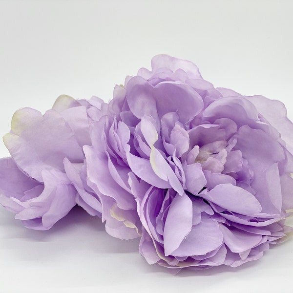 5" Large Full Lavender Peony Lavender Peony Decor Lavender Wedding Peony Artificial Peony Decor Lavender Silk Flower Peony Wedding Flower