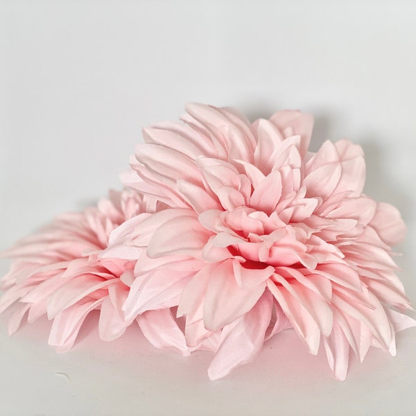 6" Large Baby Pink Dahlia Large Artificial Dahlia Wedding Flower Dahlia Silk Flower Dahlia Cake Flower Dahlia Party Decor Baby Shower Flower