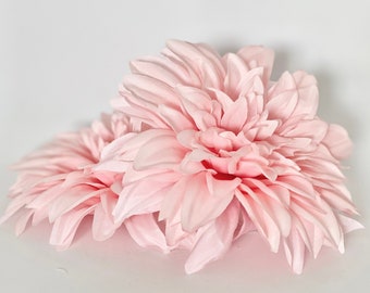 6" Large Baby Pink Dahlia Large Artificial Dahlia Wedding Flower Dahlia Silk Flower Dahlia Cake Flower Dahlia Party Decor Baby Shower Flower