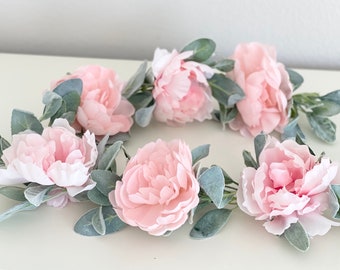 Girl Peony Wall Decor Nursery Peony Garland Floral Garland Flower Garland Flower Wall Decor Peony Wall Girl Baby Shower Table Decor