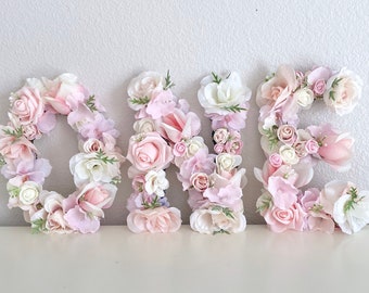 Floral Letter 1st Birthday Party Decor First Birthday Pink and Gold Birthday Flower ONE Letter Floral Decoration Flower Letter Girl Birthday