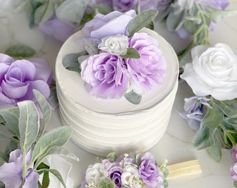 Girl Birthday Decorations Girl Birthday Party Flower Cake Topper Smash Cake Topper Wedding Cake Topper Floral Arrangement Cake Topper