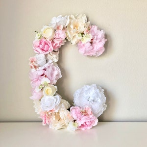 Floral Letter 15 19 24 Large Flower Letter Floral Initial Custom Floral Letter Nursery Shabby Chic Decor Floral Monogram image 5