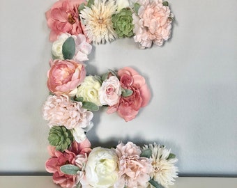 Large Floral Letter Custom Flower Letter Flower Monogram Flower Initial Nursery Letter Baby Gift Baby Shower Gift Personalized Baby