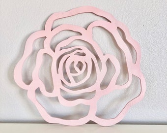 Wall Flower Wood Flower Cut Out Rose Flower Wall Decor Flower Wall Decor Wood Rose Cut Out Nursery Decor Flower Letter Floral Letter