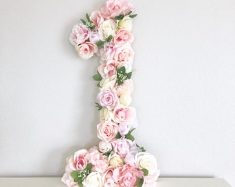 Floral Number Flower Number Paper Flower Floral Letter Flower Letter Floral Party Decor Floral First Birthday Kid Prop Baby First