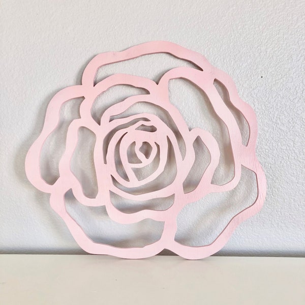 Wall Flower Wood Flower Cut Out Rose Flower Wall Decor Flower Wall Decor Wood Rose Cut Out Nursery Decor Flower Letter Floral Letter