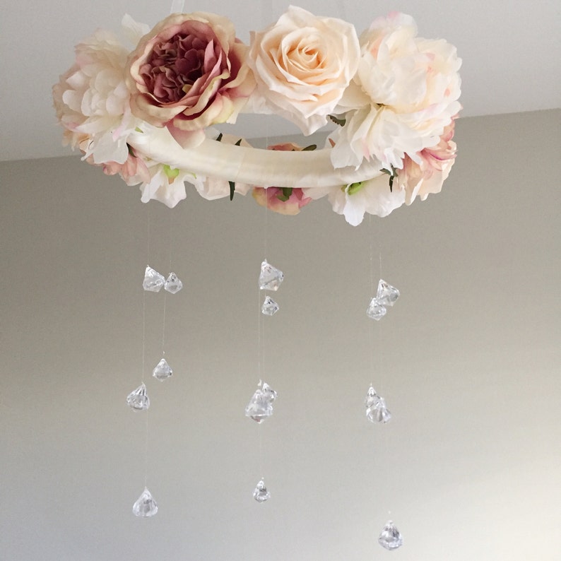 Floral Mobile Baby Mobile Boho Mobile Shabby Chic Mobile Etsy