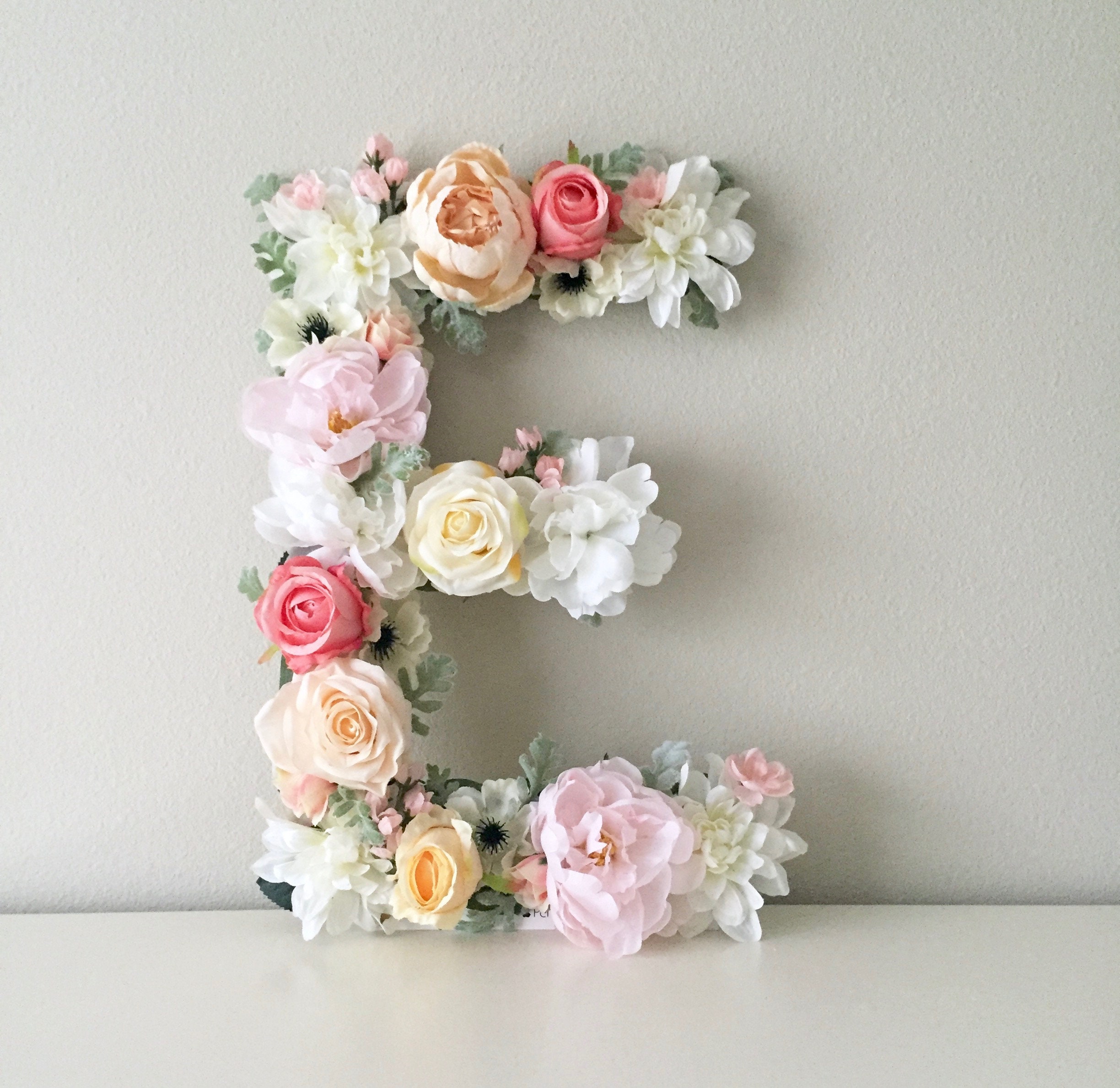 Floral Letter Flower Letter Large Flower Letter Decor Etsy